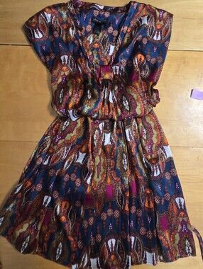 Lane Bryant Blue Paisley Print Sleeveless  Dress